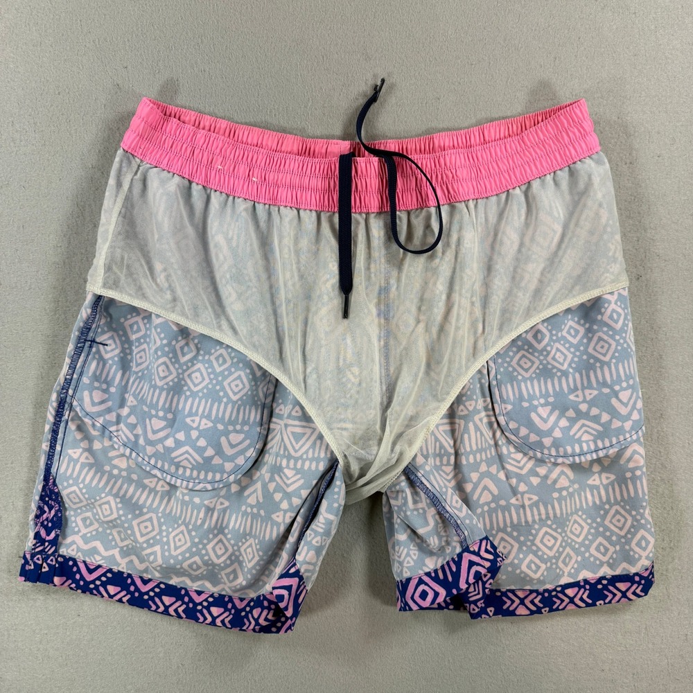 Chubbies Swim Trunk Men Large Purple Geometric Print AOP Board Shorts Beach Surf - Picture 5 of 8